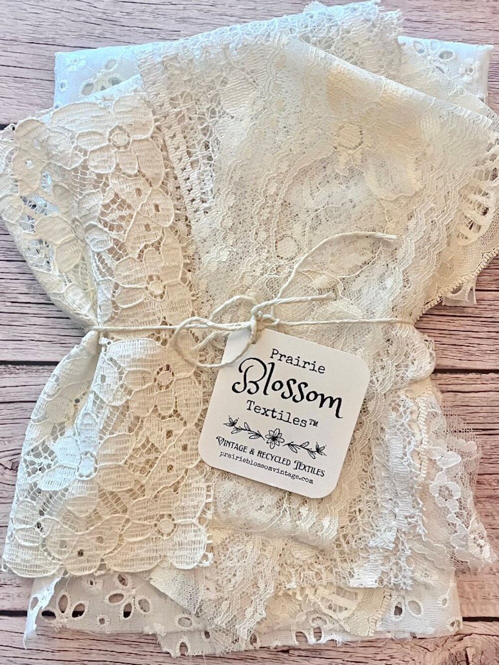 Vintage Lace Remnant Bundle – 6 Piece De-Stash Collection - Sewing Craft Lace